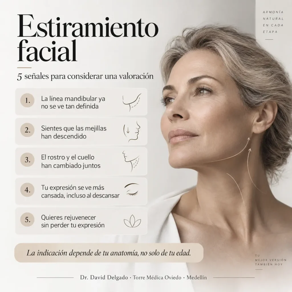estiramiento facial Medellín-Cirujano plástico en Medellín- 5 señales